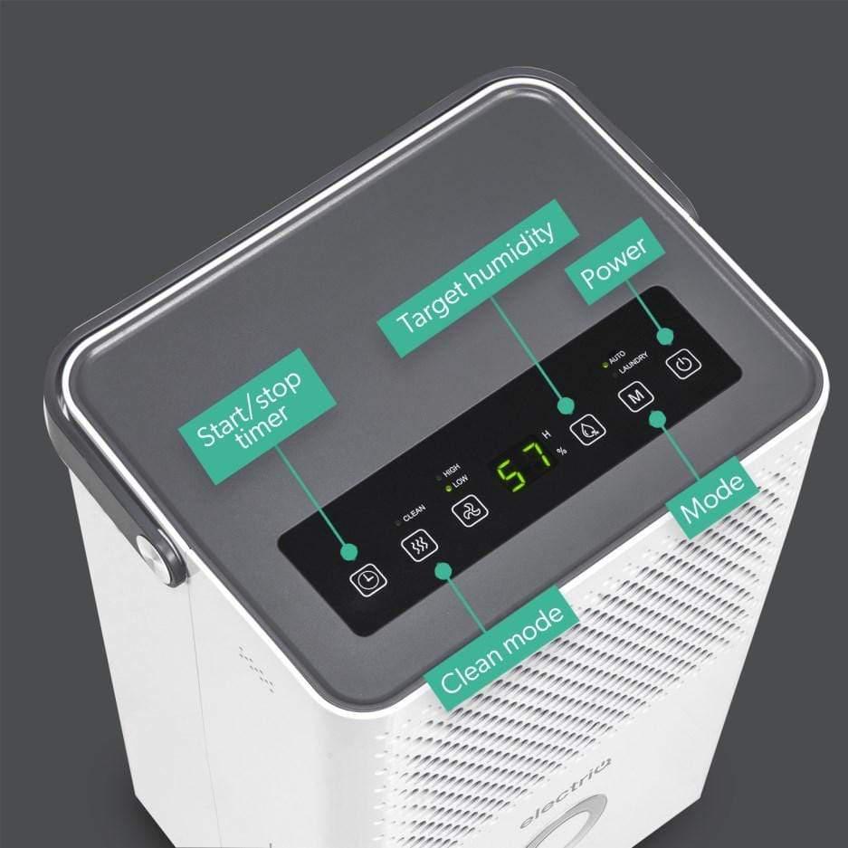 electriQ 10-Liter Luftentfeuchter mit Hygrostat