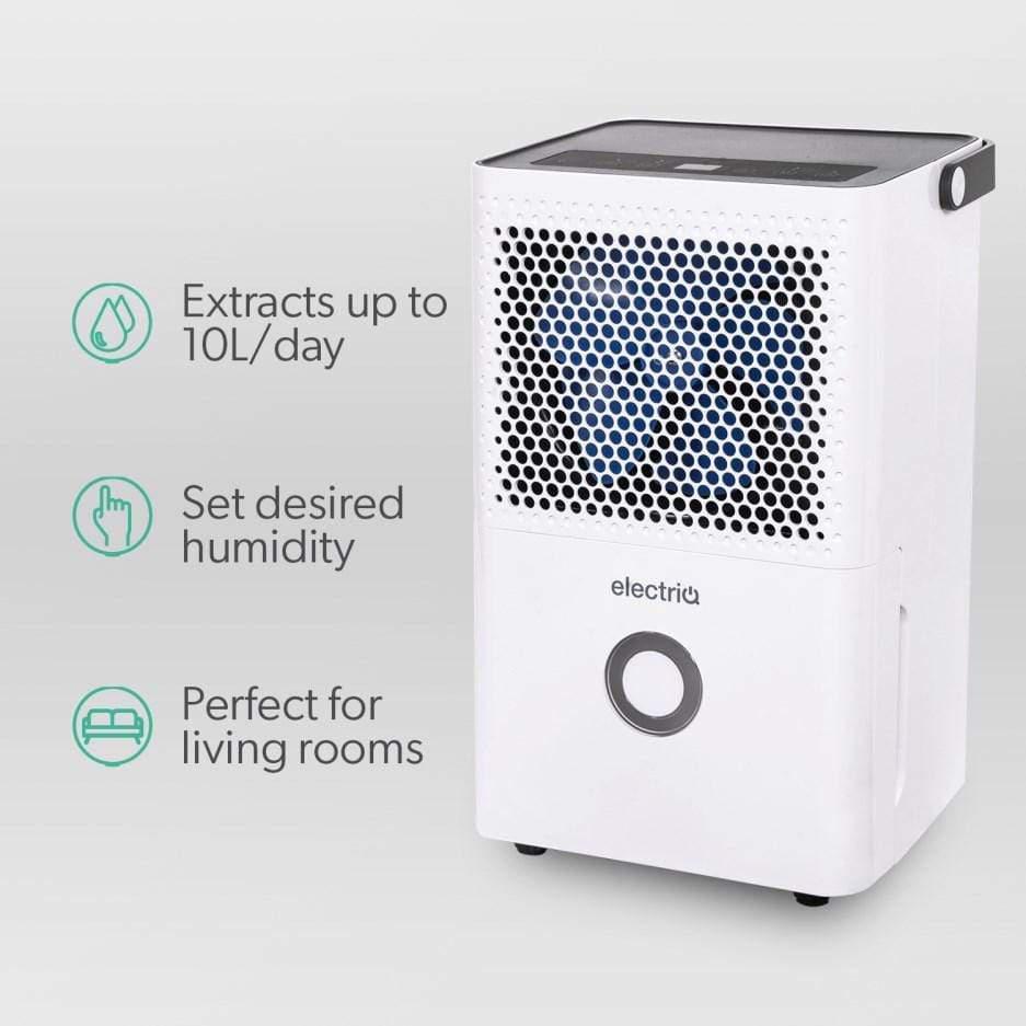 electriQ 10-Liter Luftentfeuchter mit Hygrostat