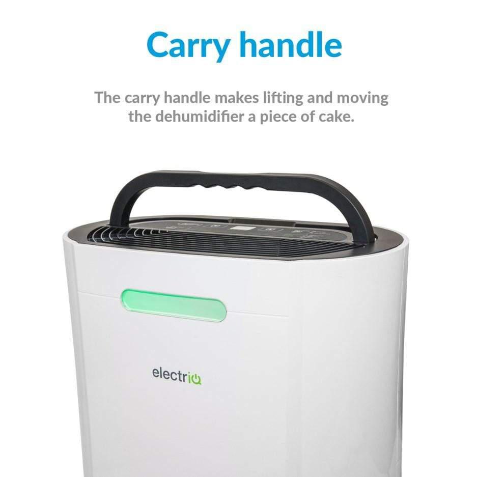 electriQ 12-Liter Luftentfeuchter mit Hygrostat und Luftreiniger