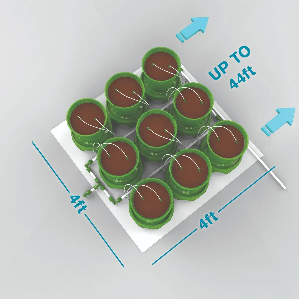 Floraflex Komplettes Mikro-Tropf- und Abflusssystem
