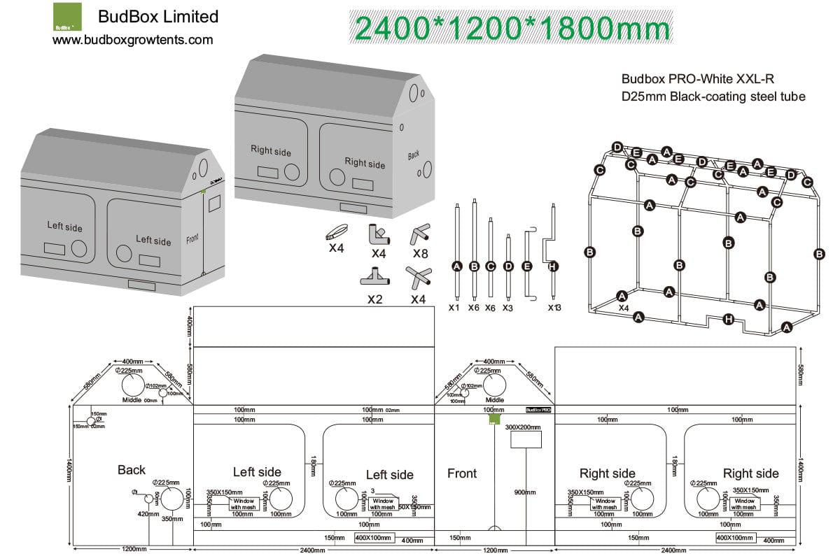 Bud Box Pro Dachzelt Weiß - 240 x 120 x 180cm