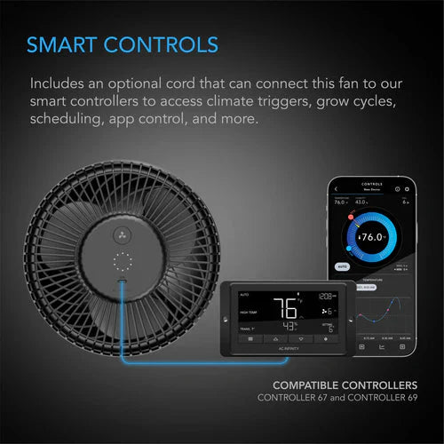 AC Infinity Cloudray A6 EC *MANUELL* Clip-Ventilator (AC-CCA6) - GEN 2