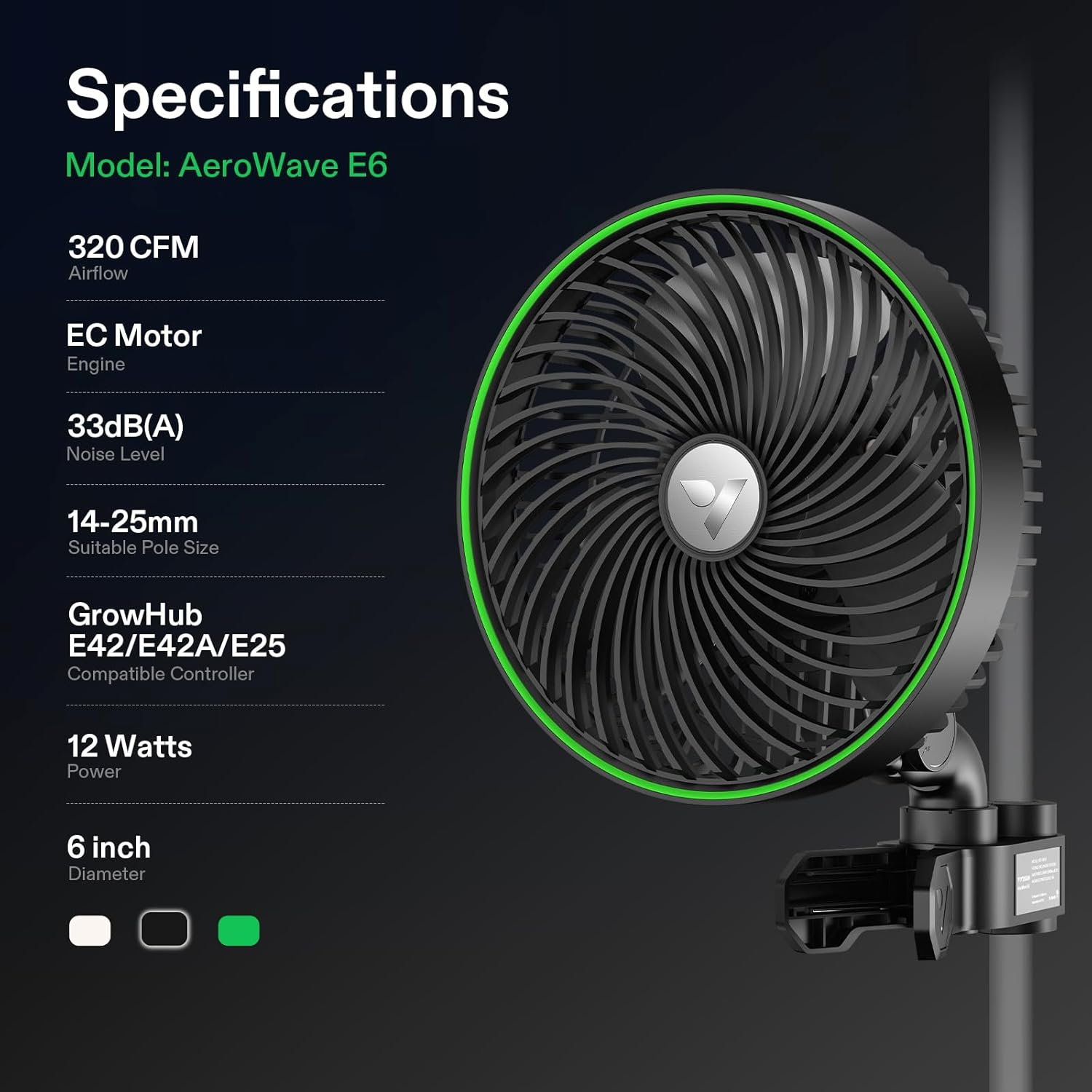 VIVOSUN AeroWave 9" E9 Klemmlüfter