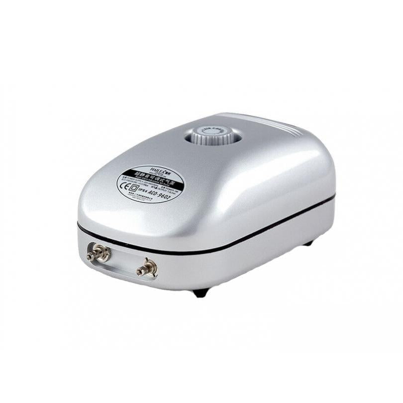 Hailea Einstellbare Luftpumpe ACO9602 - 7,2 l/min, 2 Anschlüsse