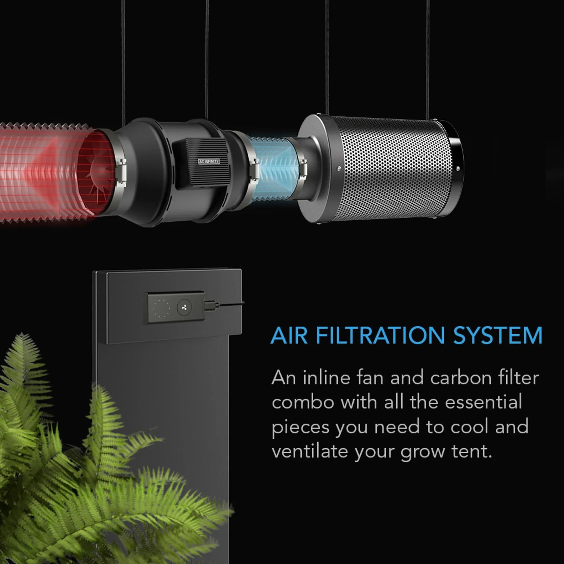 AC Infinity Lüfter- und Filter-Entnahme-Kit (Kein UIS-Controller enthalten)