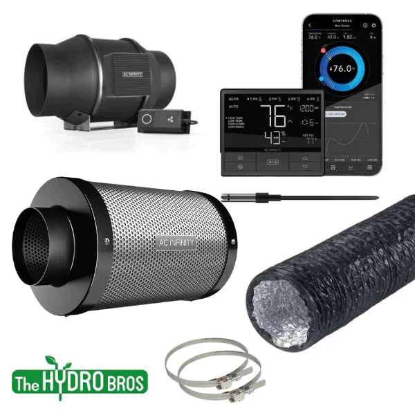 AC Infinity 4-Zoll Lüfterabsaugset + UIS Steuerungs-Combo