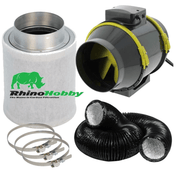 Garten HighPro Zwillingsgeschwindigkeitsventilator + Rhino Hobby Abzugskit