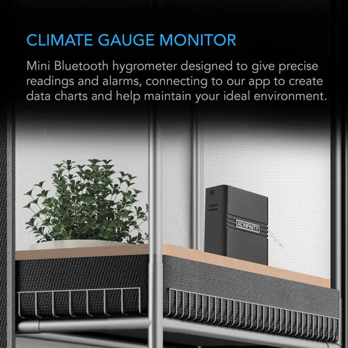 AC Infinity Cloudcom A1 Mini Smart Thermo-Hygrometer + 12 Fuß Externer Sensor (AC-CCA1)