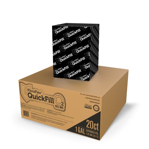 FloraFlex Quick Fill Beutel - 1 Gallone | Schwarzes O2-Gewebe | 60% WHC