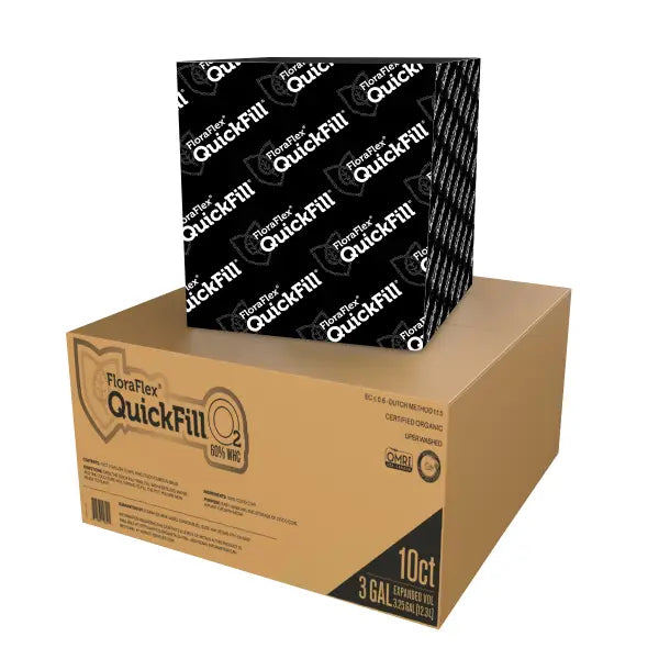 FloraFlex Schnellbefüllbeutel - 3 Gallonen | Schwarzes O2-Gewebe | 60 % WHC