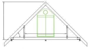 Grüner Qube Dach Qube Zelt RQ1224 - 120 x 240 x 180 cm