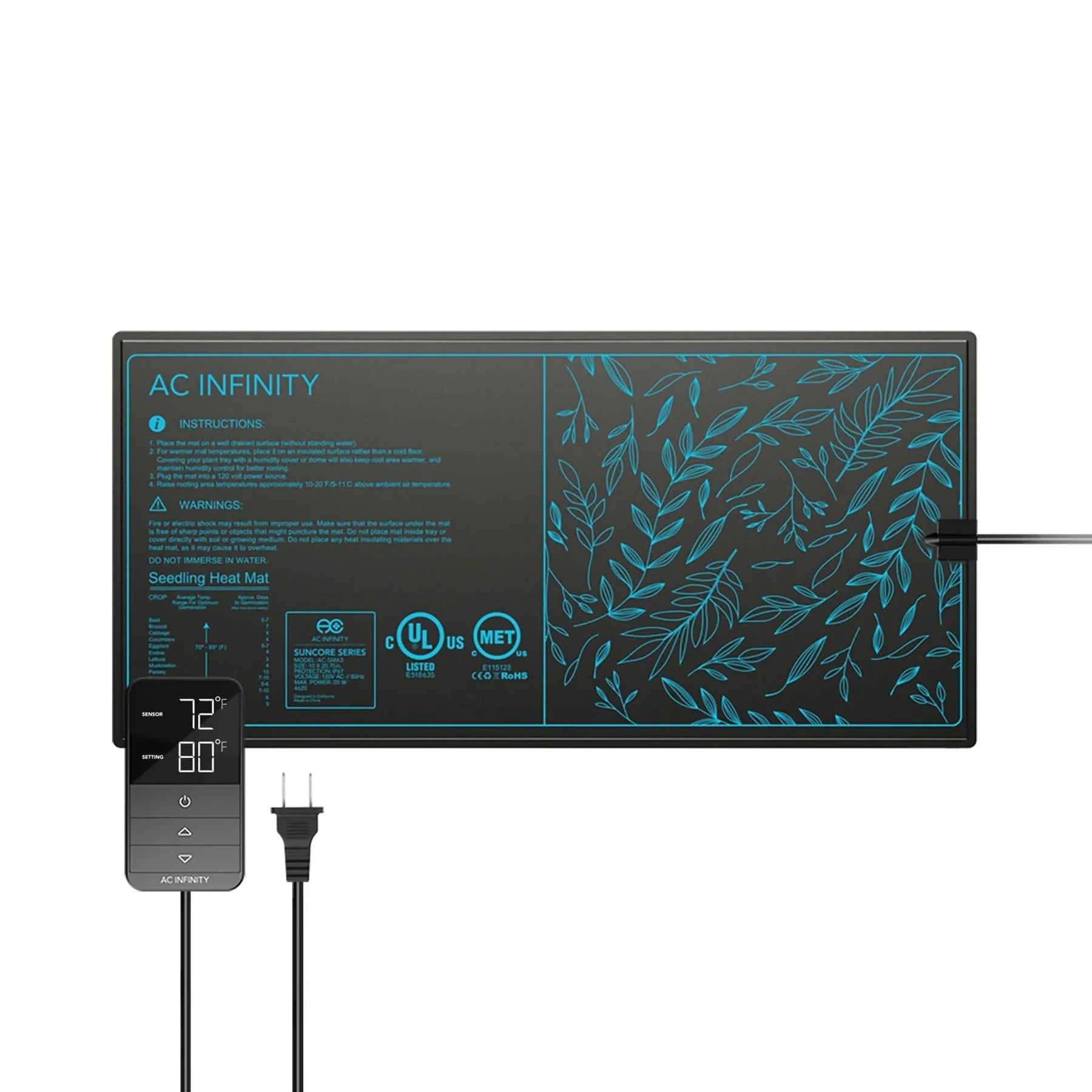 AC Infinity Suncore Heizmatte mit Controller (AC-SMH3)