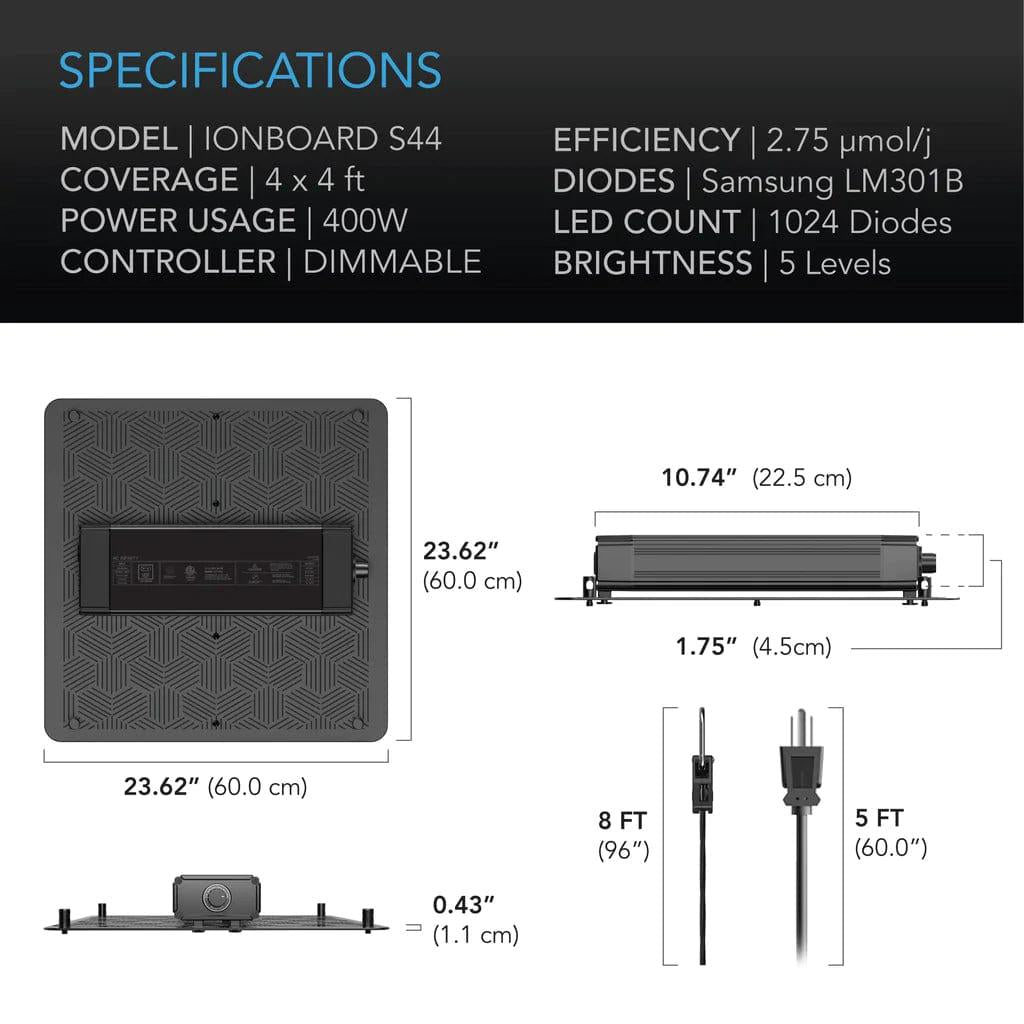 AC Infinity Ionboard S44 LED-Pflanzenlampe - 430W (AC-IBS44)