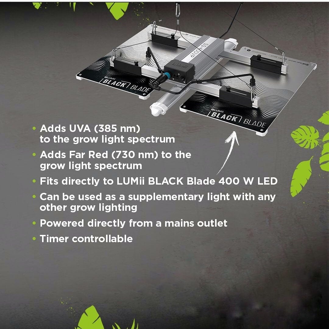 Lumii Schwarze LED-Leiste - 30W UV / Fernrot