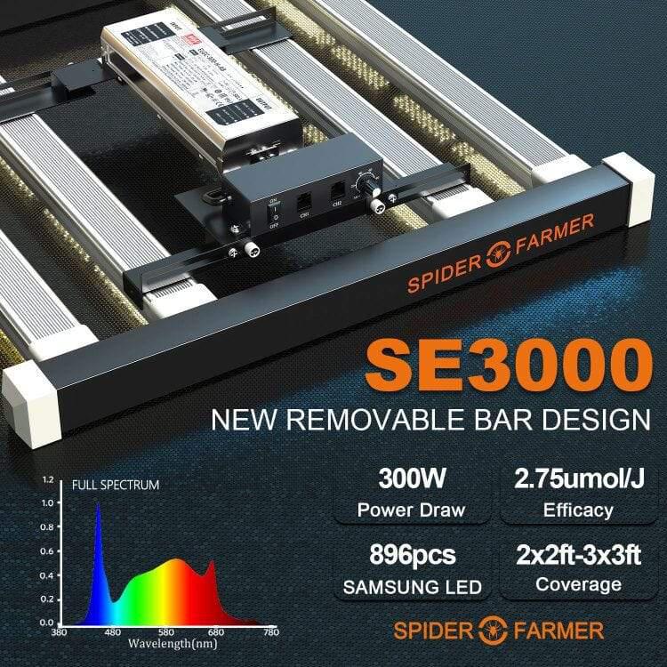Spider Farmer SE3000 LED Pflanzenlampe (300W)