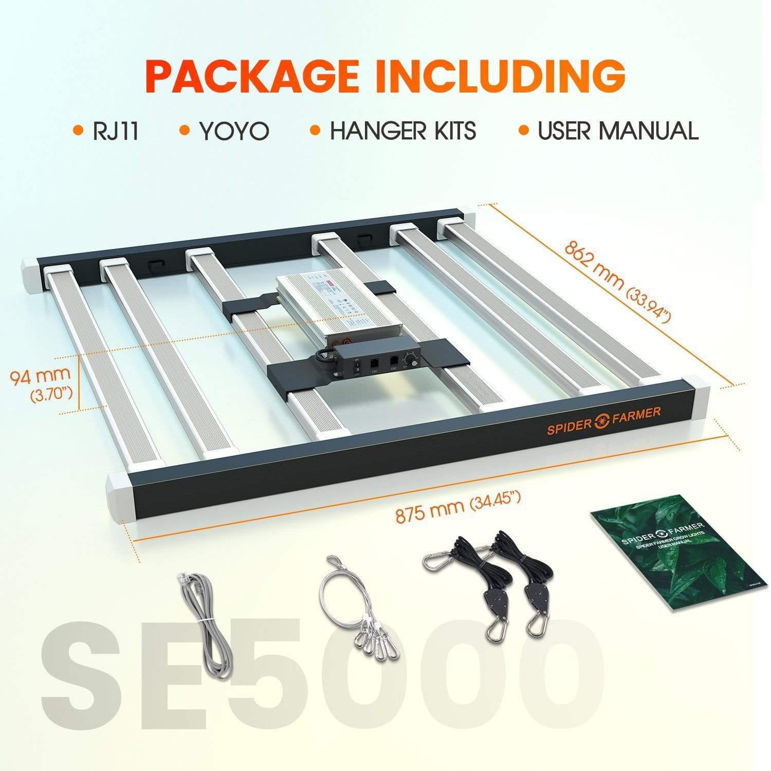 Spider Farmer SE5000 LED-Anbaulicht (480 W)