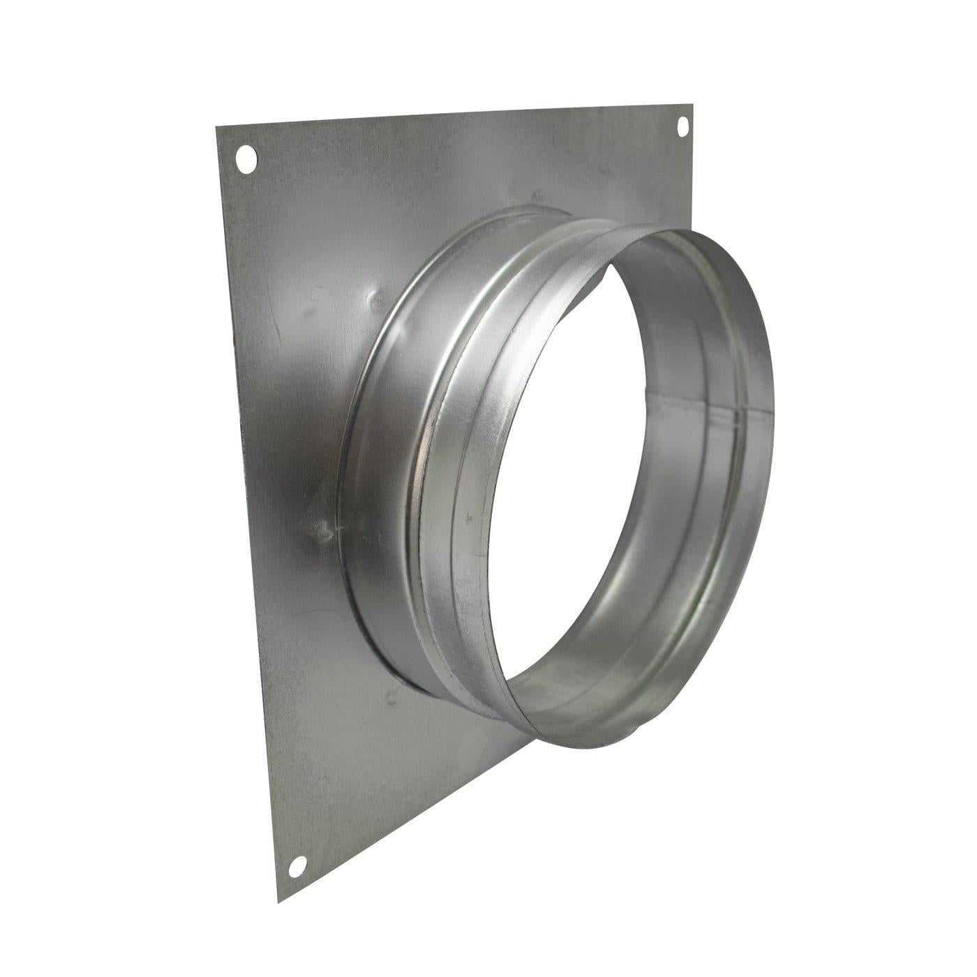 Quadratische Metall-Wandplatte / Wasserhahn