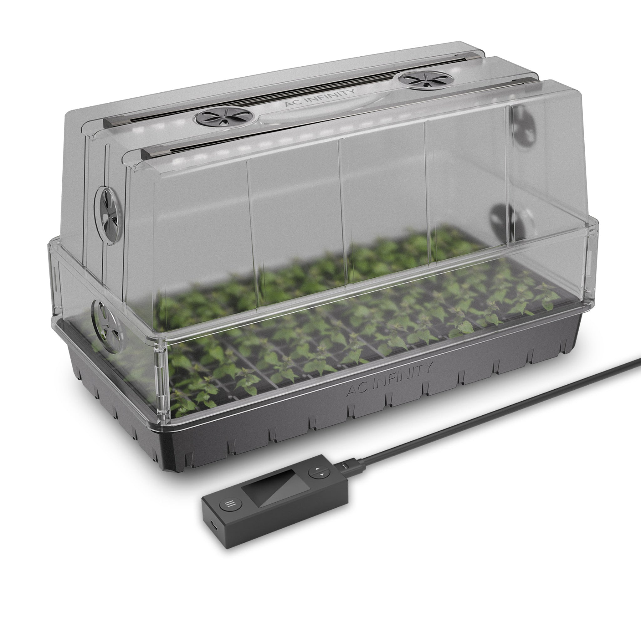 AC Infinity GROẞER 6 x 12 Schwerlast-Feuchtigkeitskuppel mit Höheverlängerung, mit LED-Anbaulichtern (AC-HDL7)