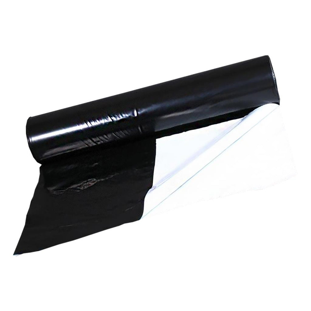 8 m breit x 25 m Rolle 125µm – Schwarzes Weißplane Standard