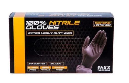 IVXX Packung mit 8 g schwarzen Nitril-Hatch-Handschoenen